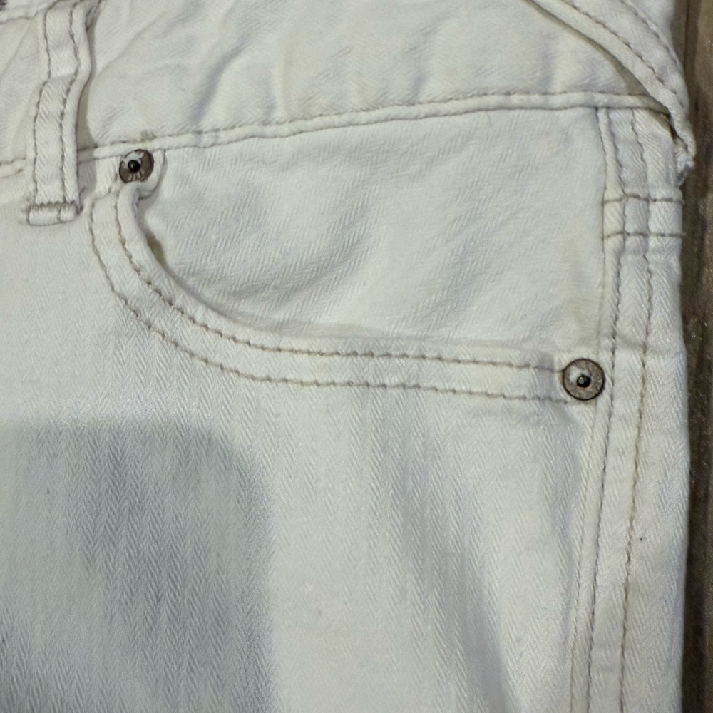 Free People Cream Denim Pants - Picture 3 of 9